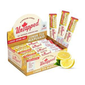 언태핑 레몬 티 메이플레이드 - 20개의 일회용 패킷 | 유기농 메이플 시럽, 주스 및 홍차 활력을 주는 전해질과 카페인이 함유된 러닝 연료 퓨어 버몬트 메이플로 자연스럽게 구동됨