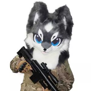 화이트 퍼슈트 홍보 고양이 인형탈 행사복 동물옷 파티 행사