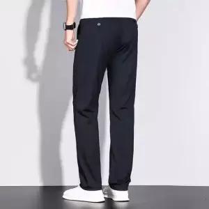 바지 남성용 캐주얼 암모니아 슬랙스 봄여름 스키니 허리 스트레이트 솔리드 종아리 정장 드레스 OP2