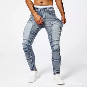 2025 Motopants 레저 오토바이 청바지 승마 바지 오프로드 모토 크로스 승마 바지 지퍼 디자인 여러 포켓