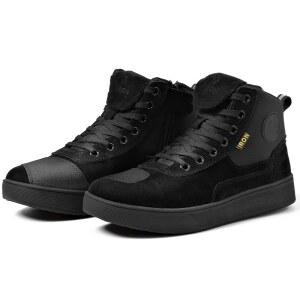 남성용 RIDEIRON 모터사이클 신발 CE 두꺼운 미끄럼 방지 밑창 발목 지지대가 있는 캐주얼 라이딩 부츠 시프트 패드 블랙 / 11 남성