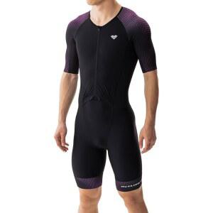 마이 킬로미어 남성 u2019 트라이애슬론 슈트 반팔 레이싱 u2013 퀵 드라이, 패딩, 지퍼 포켓