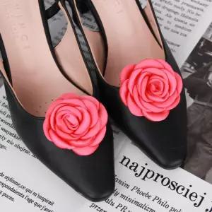 카멜리아 꽃 코사지 코랄핑크 6cm