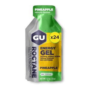 달리기, 자전거 타기, 하이킹 또는 스키를 GU 에너지 록테인 울트라 인듀어런스 젤, 비건, 글루텐 프리, 코셔, 유제품 프리 스포츠 뉴트리션, 24인용, 파인애플