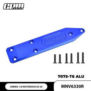 GPM 7075 합금 후면 섀시 스키드 플레이트 ARRMA 1/8 Notorious V6 Outcast ARA320572 MNV6330R용
