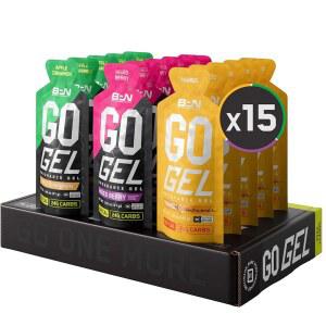 베어 퍼포먼스 뉴트리션, BPN Go 젤 에너지 젤, 탄수화물 24g 및 팩당 100칼로리, 비건 + 글루텐 프리 러닝 내구성 1회 제공, 비카페인 품종 팩 15개