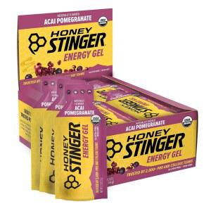 하니 스팅어 유기농 아사이 석류 에너지 젤, 글루텐 프리 및 카페인 프리, 운동, 달리기 퍼포먼스, 가정 헬스장용 스포츠 영양, 운동 전후, 24팩, 26.4온스