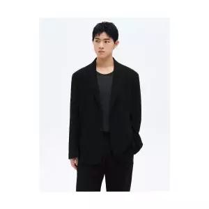 브랜드정품 에잇세컨즈 8SECONDS 크리즈 루즈핏 셋업 자켓 재킷 블랙 143752