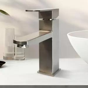 [생활] 세면대 수전 원홀 사각 욕실 무광 스테인리스 수도꼭지