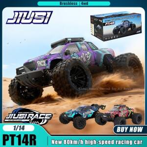 JIUSI PT14R 1/14 RC 자동차 4륜 구동 브러시리스 bldc 픽업트럭 고속 80km/h 오프로드 레이싱 무선 조종