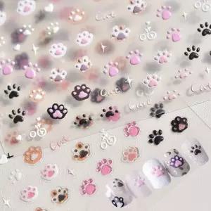 [에스에스_62]고양이 발바닥 고양이발스티커 엠보스티커