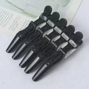 [에스에스_63]블랙 악어 헤어고정 집게핀 5P