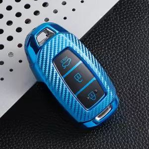 호환 TPU 탄소 섬유 자동차 키 커버 케이스 쉘 모던 I30 Ix35 코나 엔시노 솔라리스 아제라 그랜저 Ig 액센