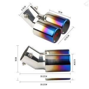 자동차 차량용 배기구용  더블 머플러 호환용 리어 테일 파이프 고 듀얼 스테인레스 스텐 튜닝 배기 팁