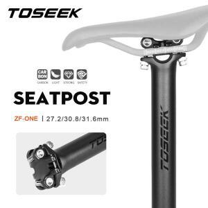 TOSEEK ZF-One 카본 시트포스트 27.2/31.6mm 무광 블랙 MTB/로드 바이크 자전거 부품 초경량