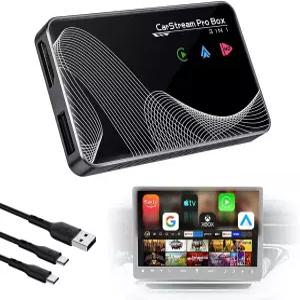 조이윈드 2026 업그레이드된 3-in-1 HDMI 입력 자동차 TV 및 무선 카플레이 어댑터 안드로이드 오토