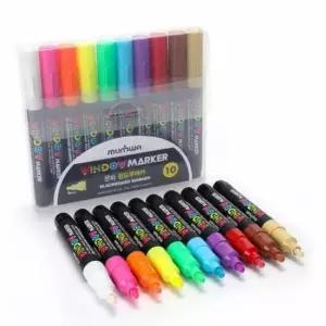 [문구/오피스] 마커 10색 유리 장식 마카 유리컵 아트 유리문 필기구