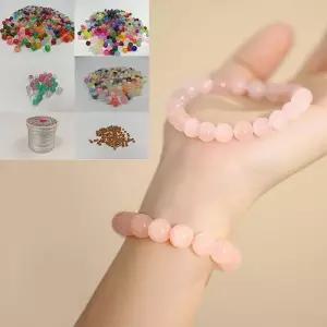 [에스에스_63]구슬 팔찌 키링 목걸이만들기 우레탄실 유리