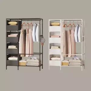 [에스에스_63]무타공 수납 철체 틈새옷장 스탠드 옷장 더블