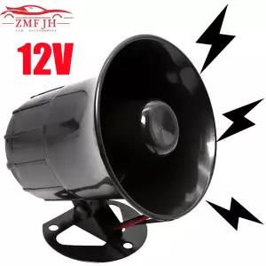 호환  ZMFJH 3톤 사운드 자동차 사이렌 자동차 경적 12V 경보기 보트 메가폰 스피커 115DB