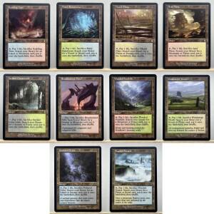 MH3 HOLO10-03 TCG 마법 카드 홈 플레이 프록시 페치 플랫츠 더 아리드 메사 미스티 레인포레스트