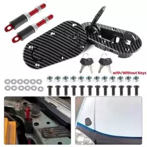 본넷덕트 2개 레이싱 카 후드 핀 엔진 보닛 래치 잠금 키가 있거나
