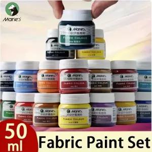 천아트물감 천물감 옷물들이기 Maries Fabric Paint 5병 50ml169oz 12가지 티셔츠 신발 공예용 생생한 섬유