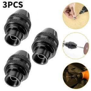 3Pcs 멀티 퀵 체인지 키리스 척 공용 교체 0.8-3.2mm 드레멜 4486 로터리 도구용