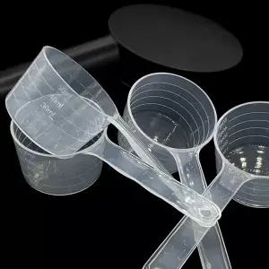 투명 모델링팩도구 눈금 석고팩 계량컵 50ml 팩도구 개별포장 고무볼