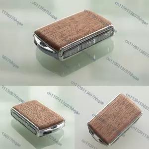 호환   XC60 XC90 XC40 V40 V60 C40 S40 S80 S90 S60용 가죽 무선 리모컨 키 케이스 나무 자동차 교체용 리