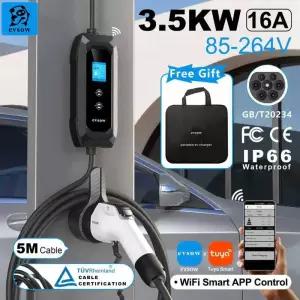 가정용전기차충전기 Evsow EV 충전기 GBT 35kW 16A 1P 전기차 차량 충전용 WIFI 앱 제어 전류 충전