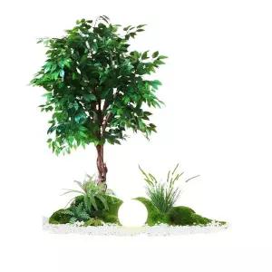 대형 식물 폭 가짜 나무장식 녹색 시뮬레이션 높이 인테리어