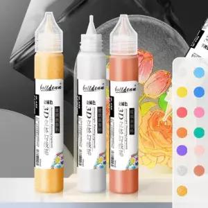 천아트물감 천물감 옷물들이기 13 30ml 3D 입체 개요 아트 페인팅 유리 종이 돌 아크릴 안료 펜 그림 미술