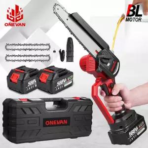 컷쇼 컷소 컷쏘 ONEVAN 8인치 브러시리스 전기 체인톱 4500W 무선 전기톱 마키타 18V 배터리 핀용 충전식