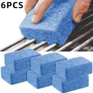 6개의 전문가용 BBQ 청소 스펀지, 고온 저항, 스크래치 미끄럼 그립, 가스 숯불 스토브 및 야외 그릴용