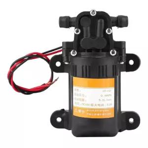다이아프램펌프 물펌프 DC 12V 70PSI 35LMin 농업 전기 워터 펌프 블랙 마이크로 고압 물 분무기 세차 12 V