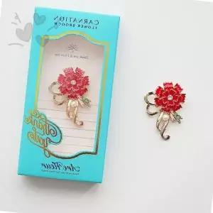 감사 표현 꽃 장식 가슴 핀 액세서리 선물 세트 카드 포함 패키지 감동 이벤트