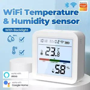 샤워LED온도계 욕실 화장실 수온 백라이트 WIFI 온도 습도 센서 습도계 온도계 스마트 홈 앱 원격 모니터 A