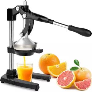 Fyvva 주철 착즙기 초대형 수동 핸드 프레스 고강도 레몬 오렌지 석류 자몽 및 기타 과일 사용하기 쉽고