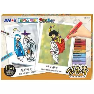 글라스데코 투명 윈도우 스티커 DIY 키트 아동 창의 미술 색칠 도안 학습 교구 놀이 세트