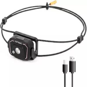 러닝 헤드램프 그린 및 레드 라이트가 장착된 초경량 1.37온스 야간 워킹 개 산책을 위한 편안한 안정적