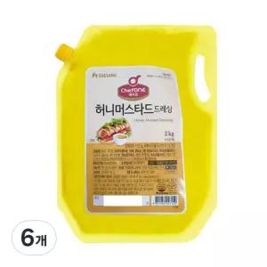 허니머스타드 드레싱, 2kg, 6개