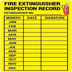 3x5 40PCS 소화기 점검 기록 스티커