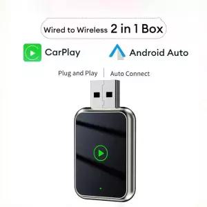 블루투스동글이 ZRGAE 카플레이 무선 어댑터 유선 카플레이안드로이드 오토로 전환 콘센트 앤 플레이 아이