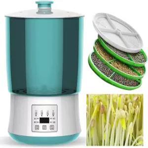 SEVEEZ 콩나물 기계 2/3겹 자동 씨앗 스프라우터 가정용 지능 제조기 스프링클러 시스템 그린 재배 요거트