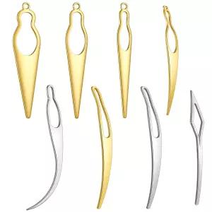 로크 자매락 리타이튼 도구 헤어 잠금 8Pcs 연동 드레드락 익스텐션 스타일링 유지를 위한 굽은 후크 모양