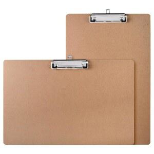 Jspupifip 로우 프로파일 클립이 있는 27.9 x 43.2cm(11 x 17인치) 클립보드 2팩, 초대형 나무 클립보드, 수평 아트 드로잉 보드, 수직 나무 클립 보드, 풍경 클립보드, 드로잉, 사무실, 학교 용품