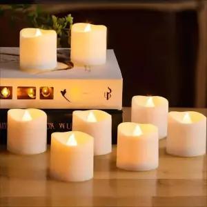 LED초 1224Pack Flameless 깜박이는 LED 양초리모트 Tealight 전자 램프 결혼식 크리스마스 파티