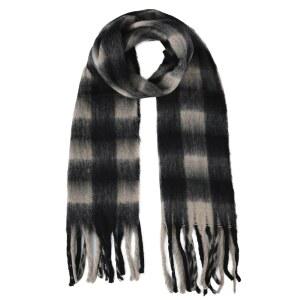 서블루 여성용 겨울 스카프 대형 컬러 격자무늬 따뜻한 랩 두꺼운 담요 숄 오버사이즈 체크