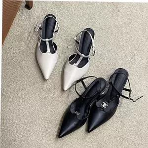 발편한샌들 스트랩샌들 힐 골드 장식 t스트랩 스틸레토 여성 구두